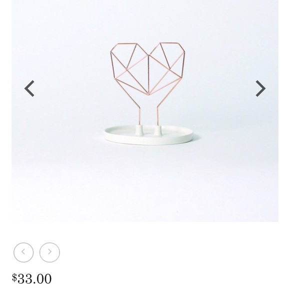 Coxet wire heart ceramic jewelry holder - NWT - Picture 2 of 7